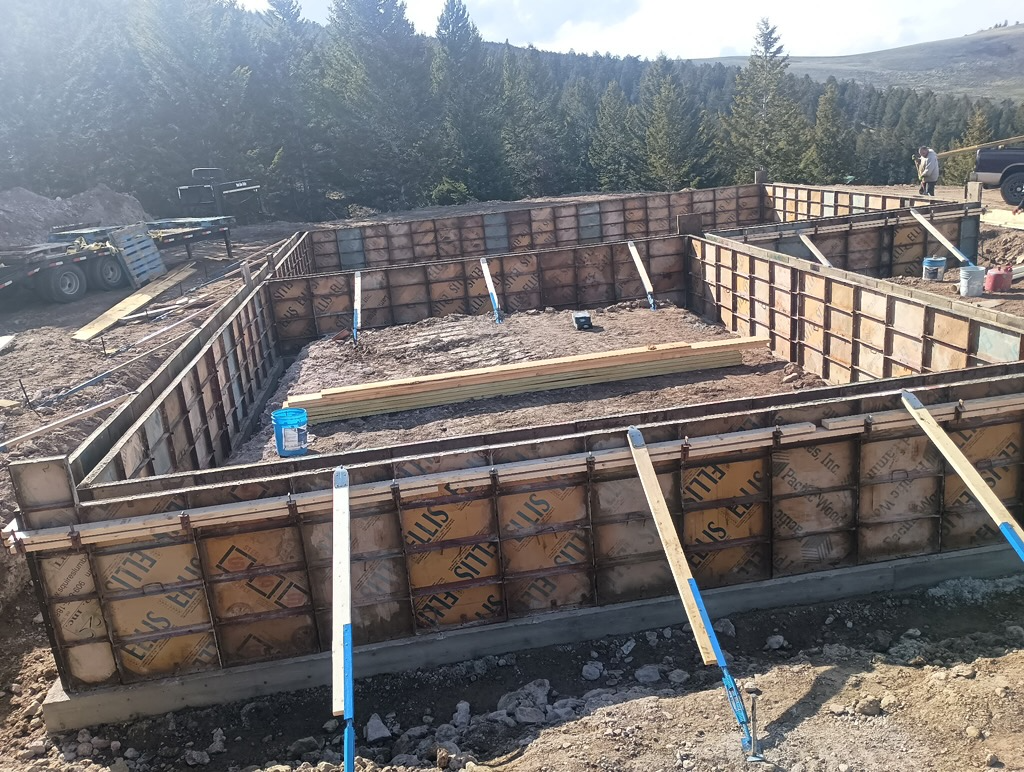 Foundation work in Dubois, Wyoming