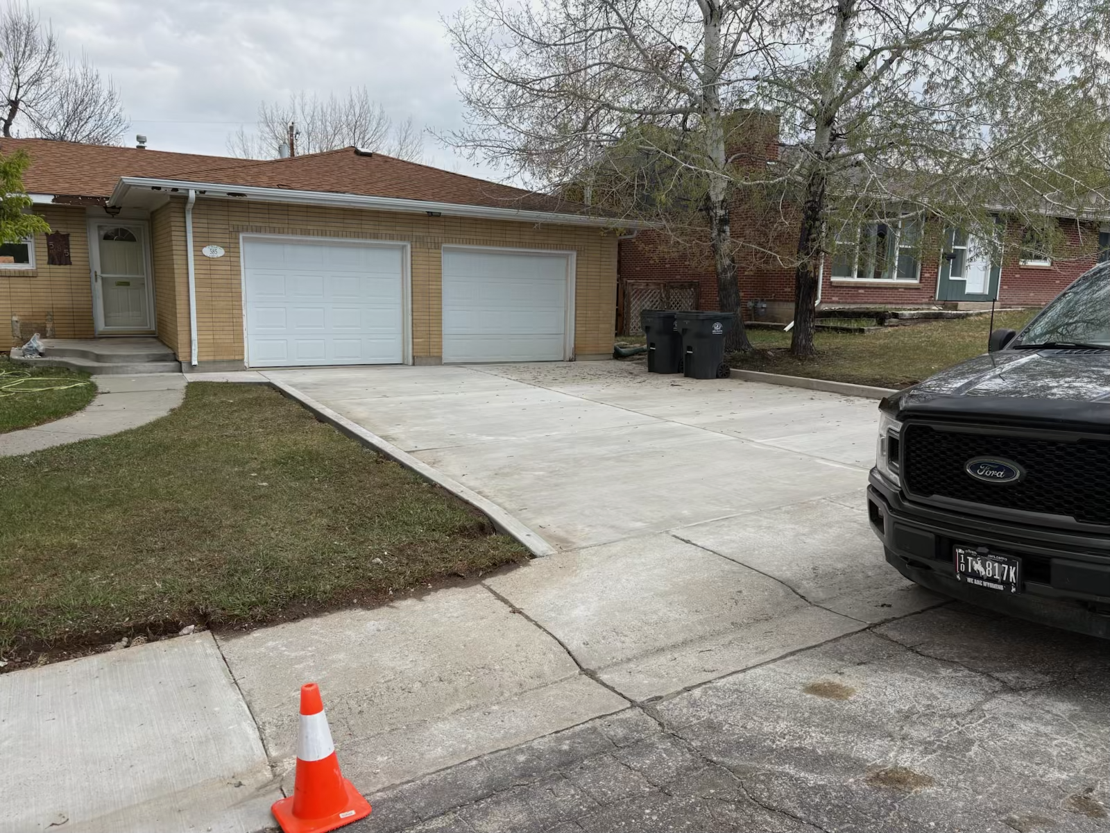 Concrete driveway project in Lander, Wyoming