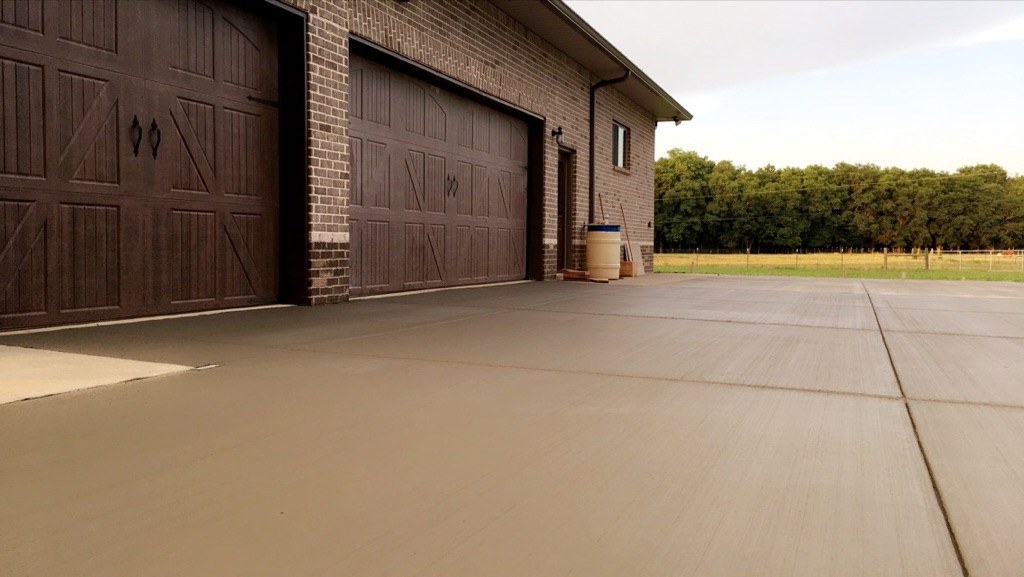 Concrete driveway in Wyoming